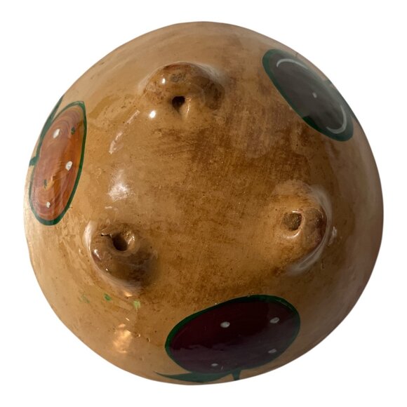 VTG Chichen Itza Mexican Hand Painted Pottery Bowl Colorful Folk Art - Picture 4 of 6